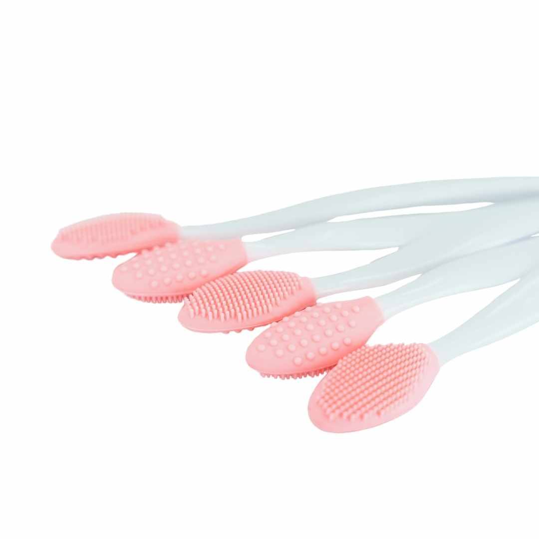 Peeling Silikonbürste mit zwei Seiten - rosa