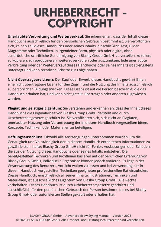 Trainingshandbuch - Korean Lash Lift, Freesytle & Glueless_ 3 Techniken zum DOWNLOAD [E-BOOK]