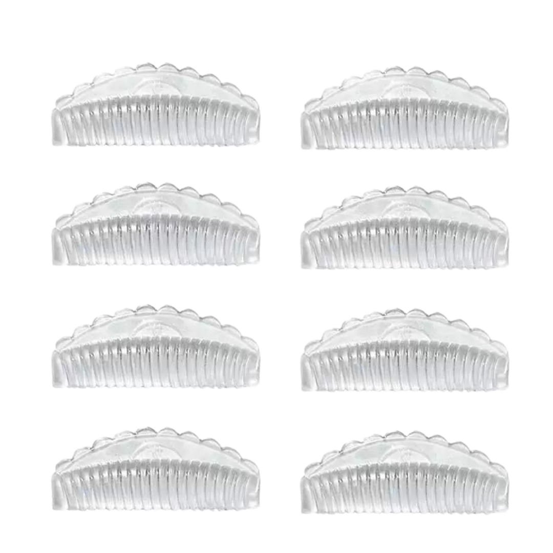 Acht Blashy Anime Lash Lift Pads (S, M, L, XL) sind in zwei Viererreihen auf einem weißen Hintergrund angeordnet. Blashy Shop