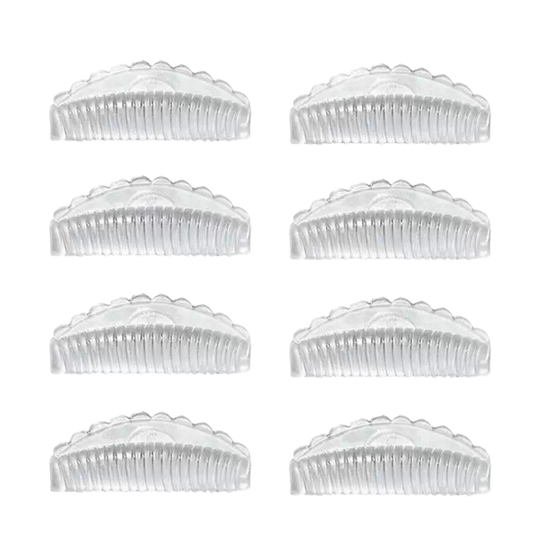 Acht Blashy Anime Lash Lift Pads (S, M, L, XL) sind in zwei Viererreihen auf einem weißen Hintergrund angeordnet. Blashy Shop