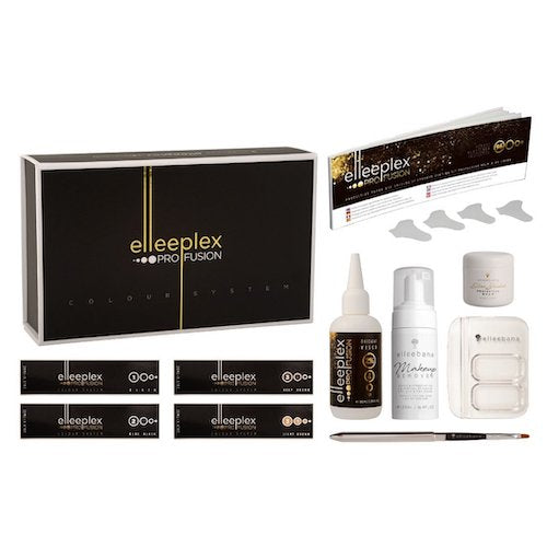 Elleebana Elleeplex ProFusion MINI TINT Kit für Augenbrauen & Wimpern, inkl. Tuben, Flasche, Bürste, Pads & Anleitung. Blashy Shop