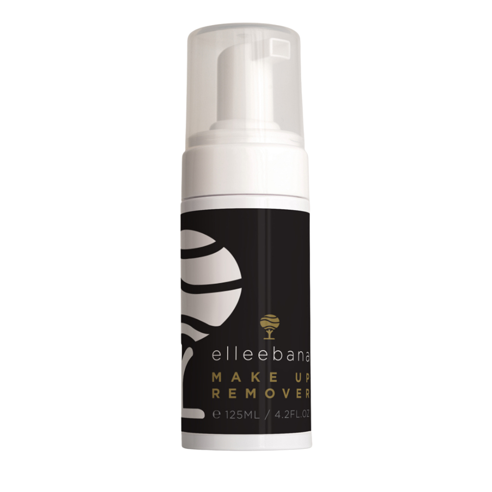 Eine weiße 30-ml-Flasche Elleebana Make-up-Entferner, ölfrei, für die Vorbereitung auf den Lash Lift, mit einem schwarz-goldenen Etikett. Blashy Shop
