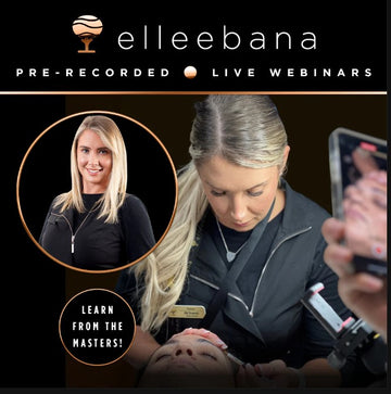Werbebild für das Elleebana Online-Webinar der Lash & Brow Academy: Wachstumsstrategien mit Amy & Abi - live/aufgezeichnete Sitzungen. Blashy Shop