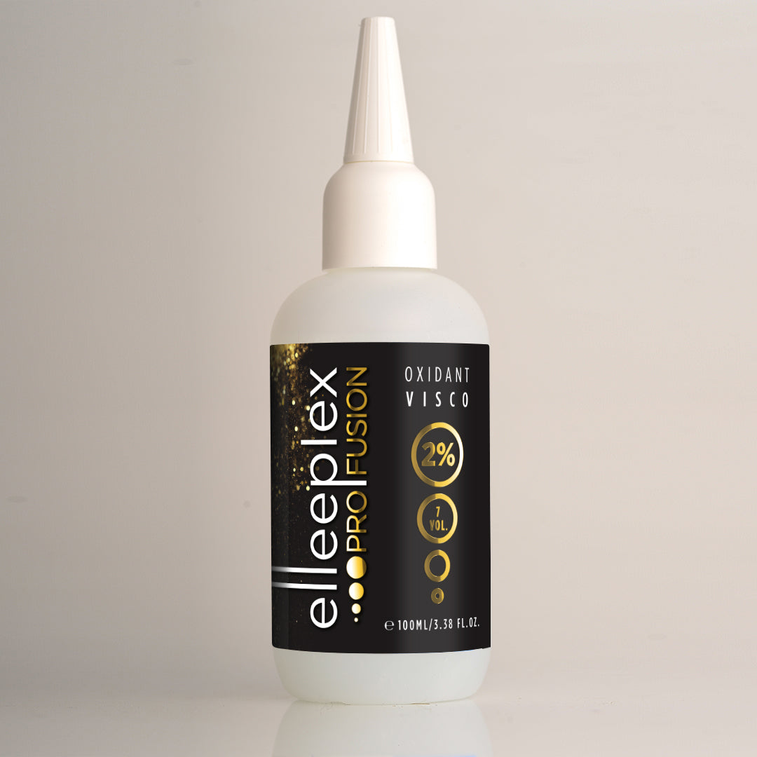 Eine weiße Flasche Elleebana Elleeplex Profusion Creme Oxydant 2%, 100ml für Wimpern und Augenbrauen. Blashy Shop