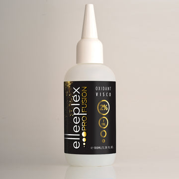 Eine weiße Flasche Elleebana Elleeplex Profusion Creme Oxydant 2%, 100ml für Wimpern und Augenbrauen. Blashy Shop