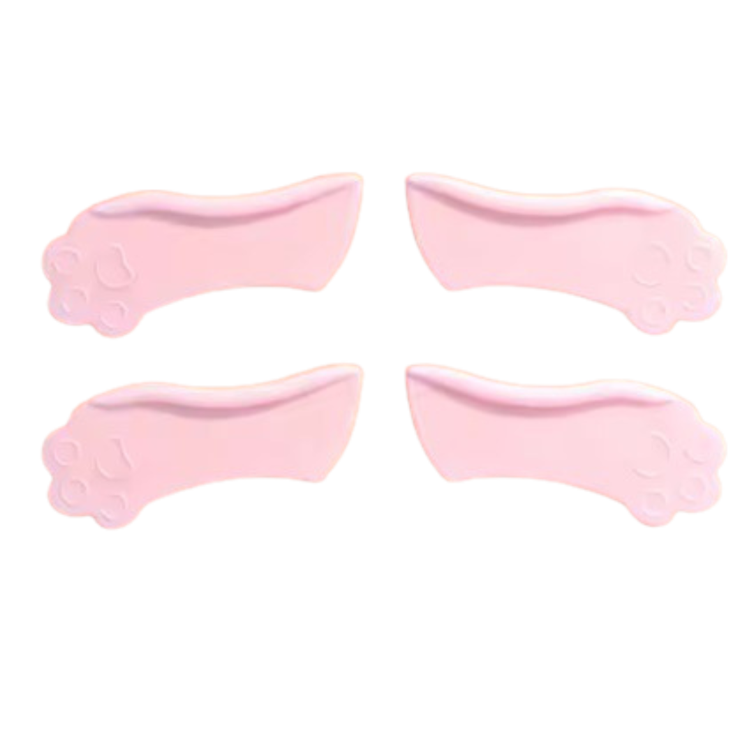 Ein Paar Blashy Korean Lash Lifting Pads im Kätzchen-Design, die in zwei Reihen auf weißem Hintergrund angeordnet sind. Blashy Shop