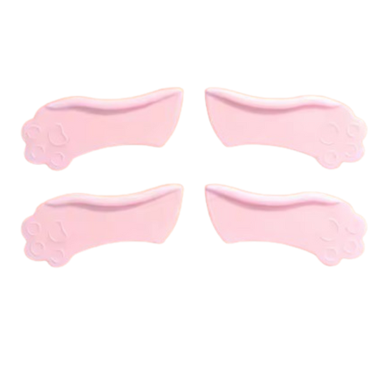 Ein Paar Blashy Korean Lash Lifting Pads im Kätzchen-Design, die in zwei Reihen auf weißem Hintergrund angeordnet sind. Blashy Shop