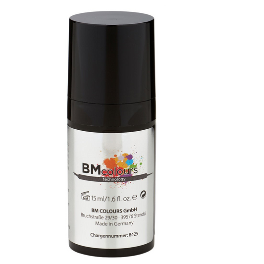 Eine 15ml Flasche BM Colors Pigmentkiller verbesserte Formel mit schwarzer Kappe und Produktetikett. Blashy Shop