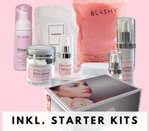 Die PRIVAT PRAXIS SCHULUNG Startersets und Augenbrauenprodukte der Lash & Brow Academy werden auf einem weißen Hintergrund dargestellt. Blashy Shop