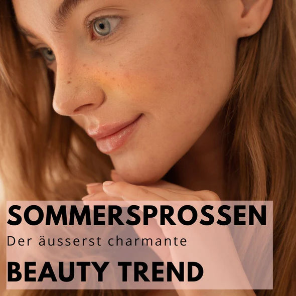 Frau mit natürlichen Sommersprossen, Kinnpartie, mit SOMMERSPROSSEN Praxiskurs von Lash & Brow Academy. Blashy Shop