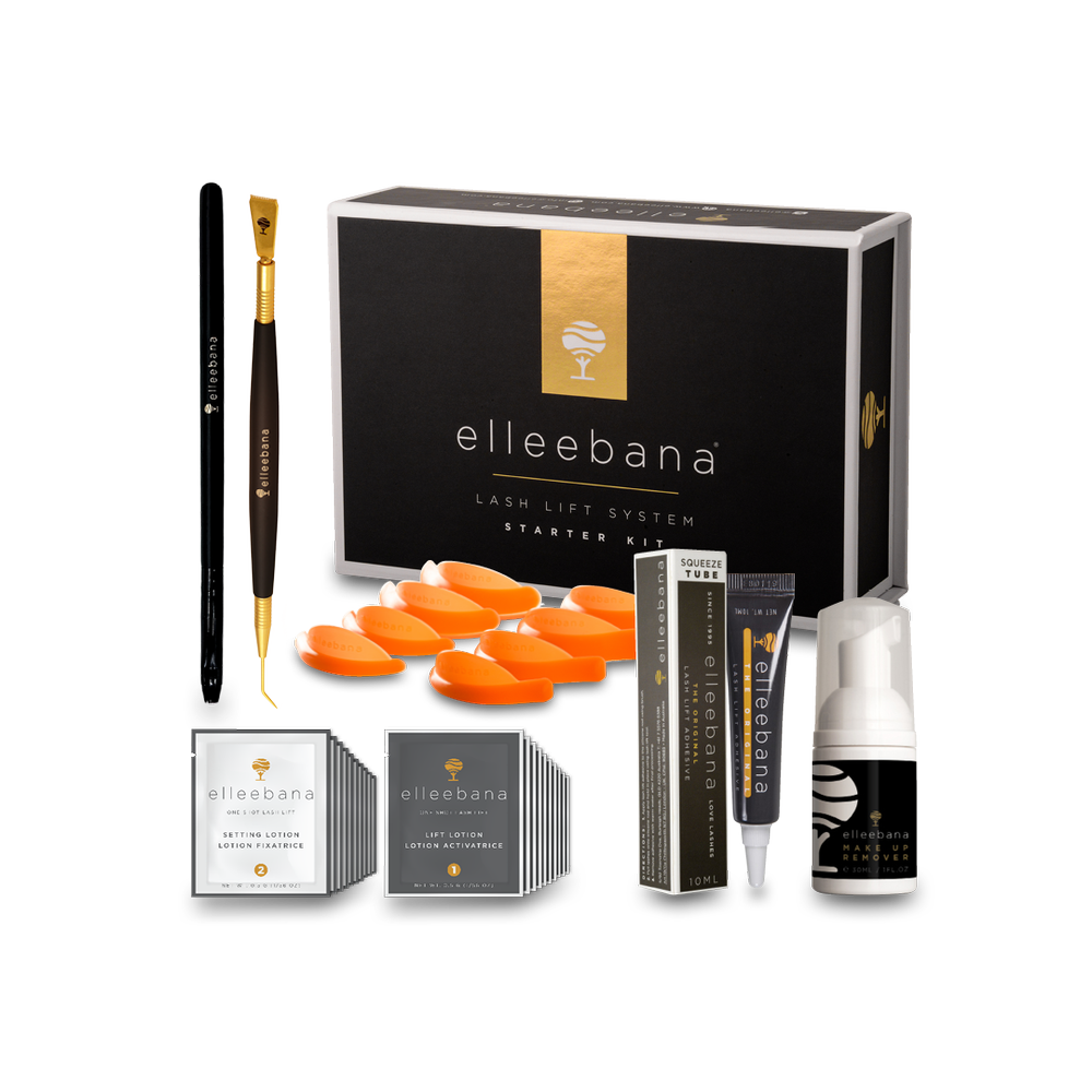 Elleebana STARTER KIT ONE SHOT Wimpernlifting 15er enthält Werkzeuge, Lösungen, Applikatoren und Schaumreiniger. Blashy Shop