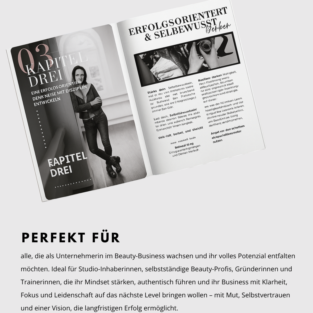 Öffnen Sie Womanpreneur - Mindset für Erfolg im Beauty Business ebook, Kapitel 3: Unternehmerinnen Mindset von Lash&Brow Academy. Blashy Shop