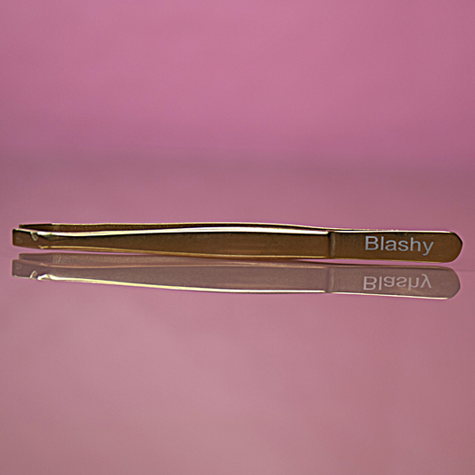 BLASHY - Gold beschichtete Pinzette mit gerader Spitze