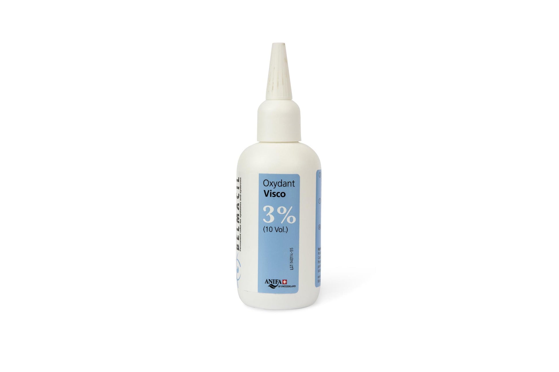 Eine 100ml weiße Belmacil Oxydant 3% Entwickler Flasche mit spitzem Düsenverschluss für Wimpern und Augenbrauen. Blashy Shop