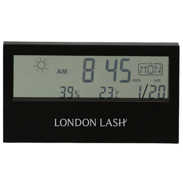 Das Digitales Hygrometer & Thermometer 2 in1 von London Lash Pro zeigt 8:45 AM, 39% Luftfeuchtigkeit, 23°C, Jan 20. Blashy Shop