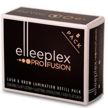 Elleebana Elleeplex Profusion Lash Lifting & Brow Lamination - 5/5 Pack vor einem einfarbigen Hintergrund abgebildet. Blashy Shop